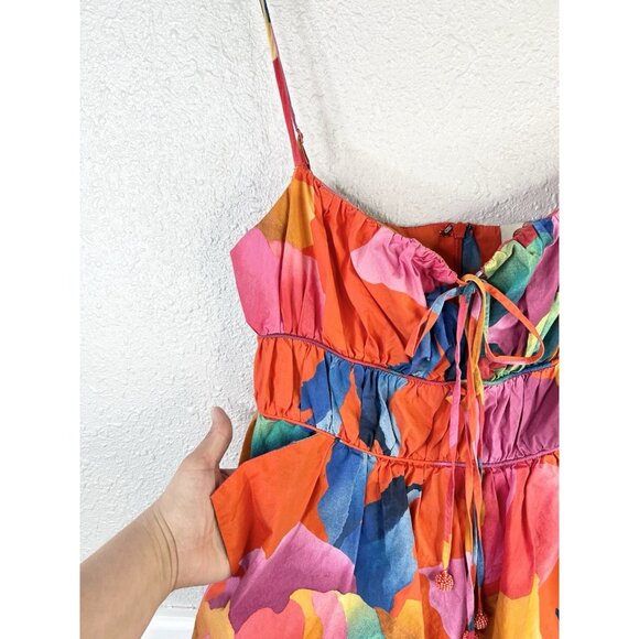 FARM Rio Ombré Chita Romper Floral Vacation Tropical Cruise Resortwear Small - Picture 11 of 16